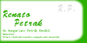 renato petrak business card